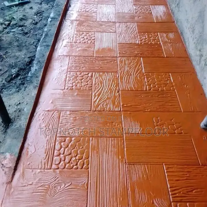 New Concrete Stamp Floor for the Compound