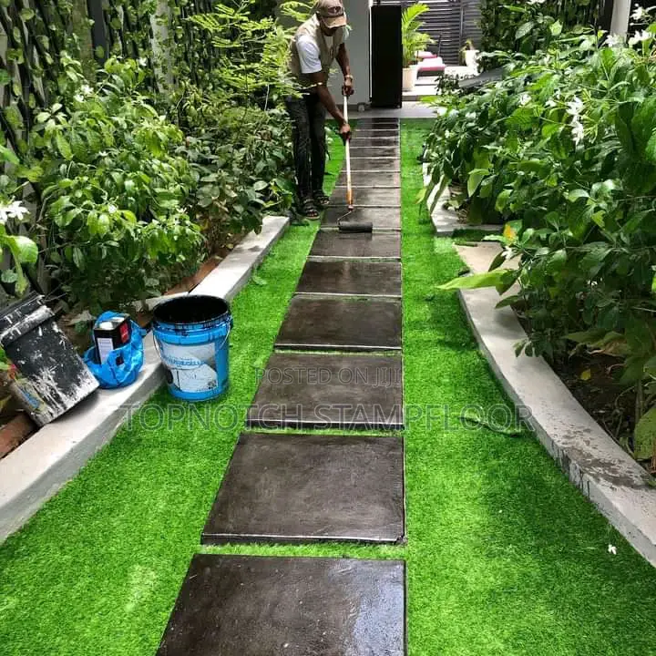 New Concrete Stamp Floor for the Compound