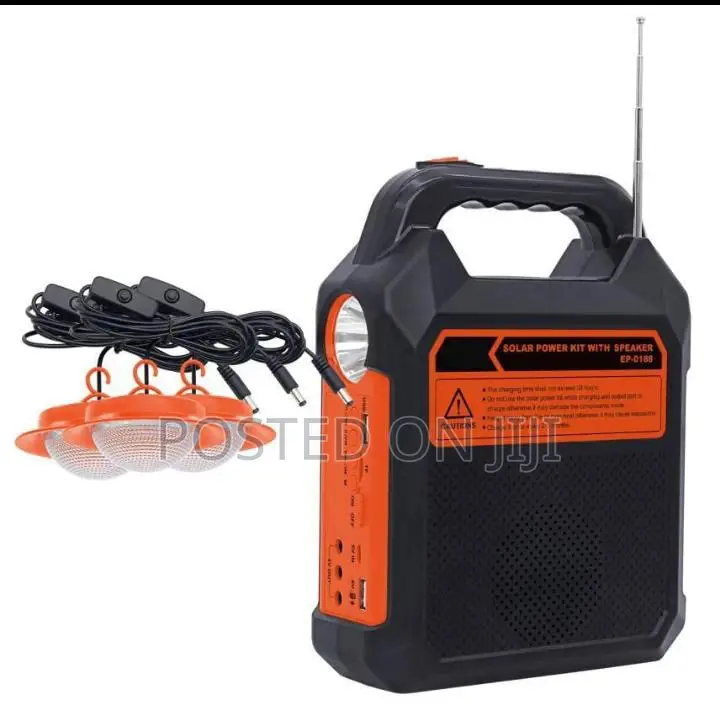 Solar Power Kits With Speakers and Lightings Bulbs