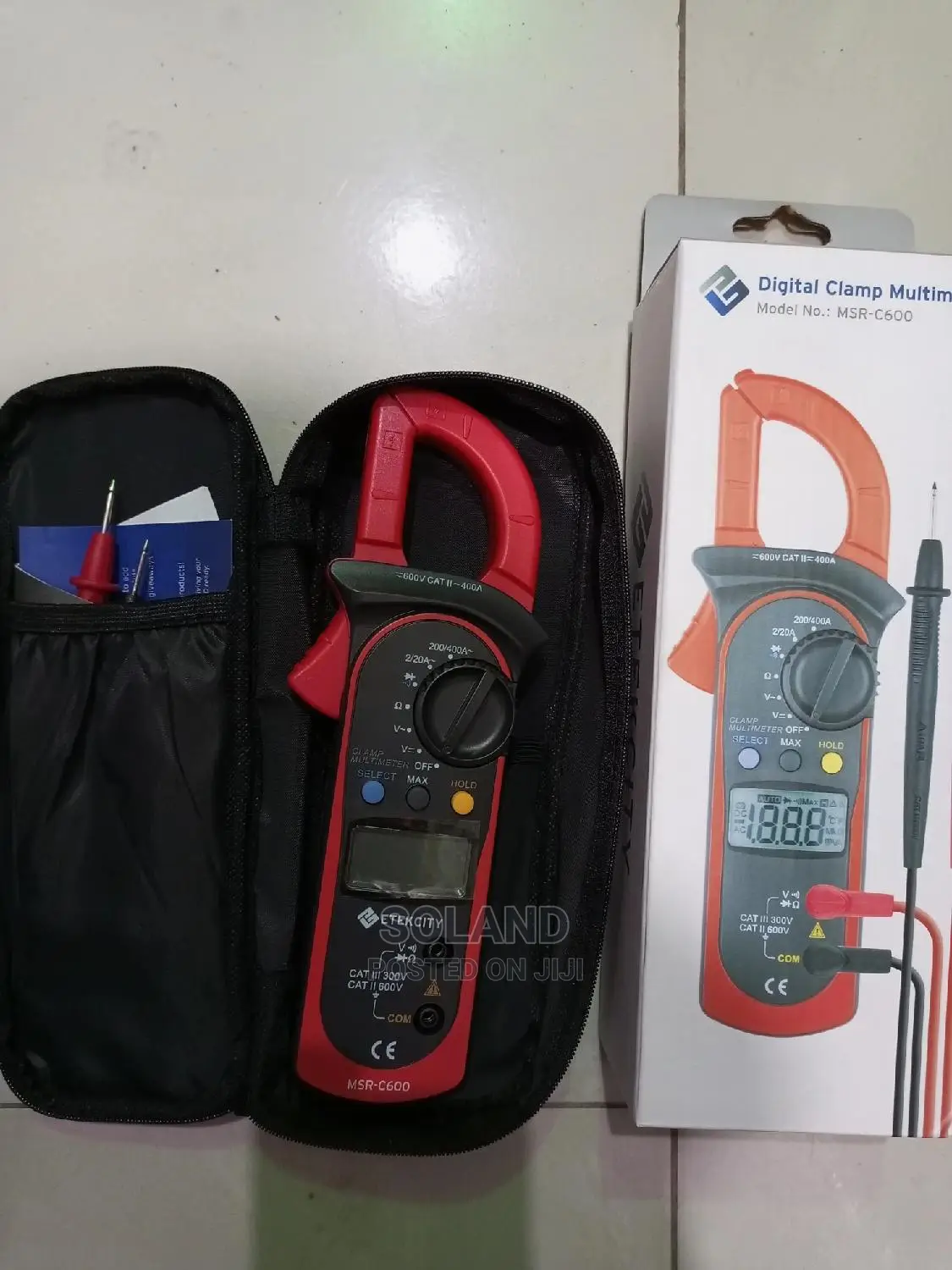 Portable MSR-C600 Digital LCD Clamp Meter Ac/Dc Voltage