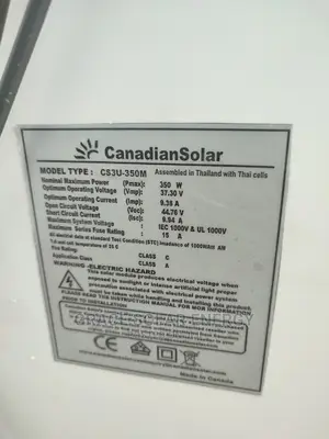 350w Canadian High Voltage Glass Panel