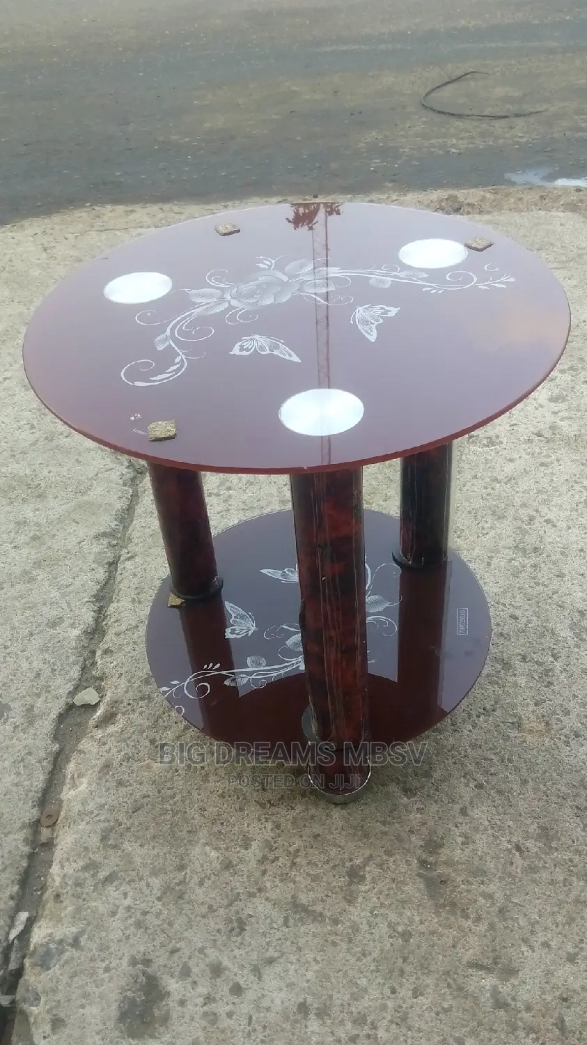 Circle Glass Side Stool