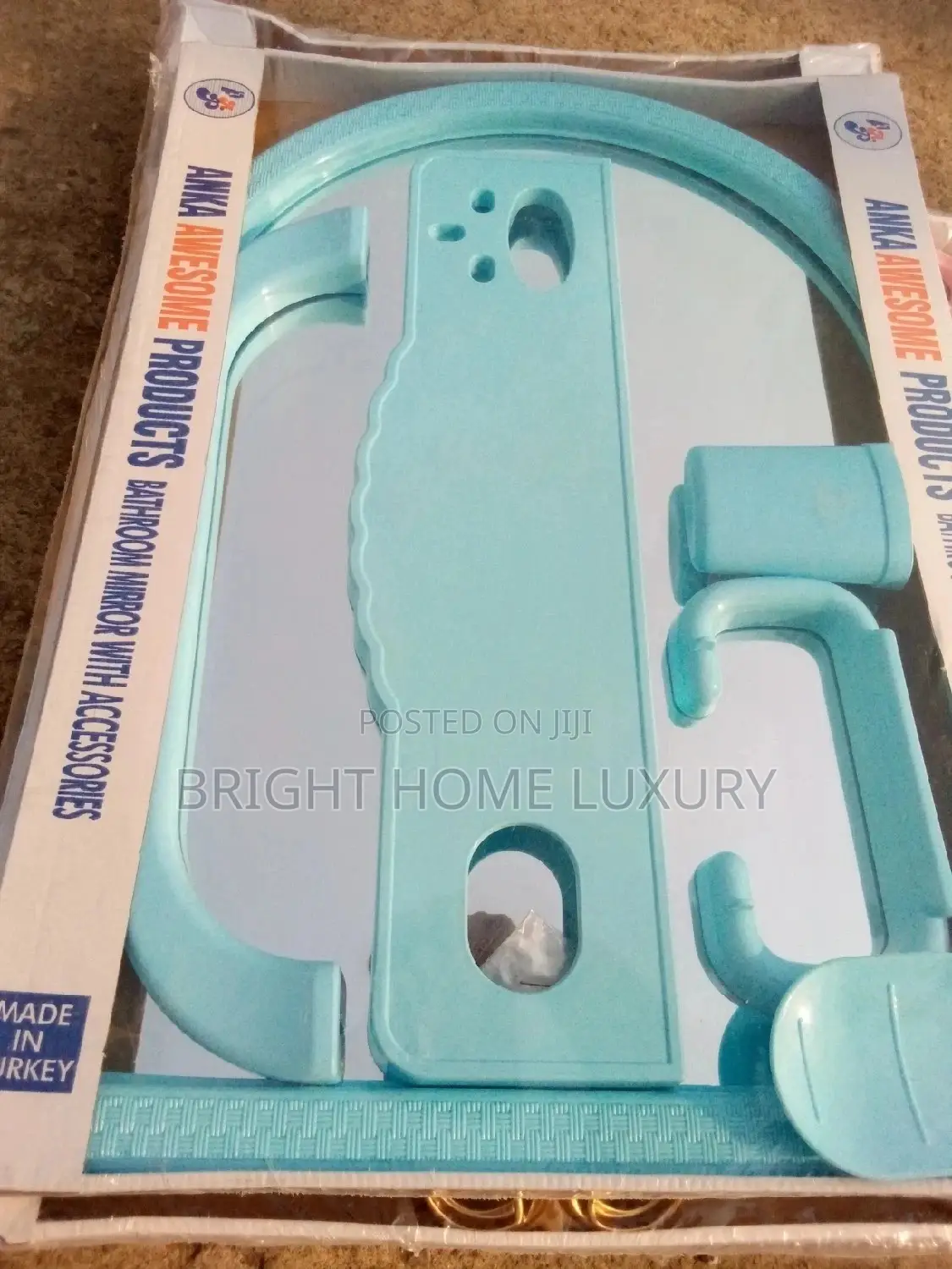 Bathroom Mirror With Accessories (Blue)