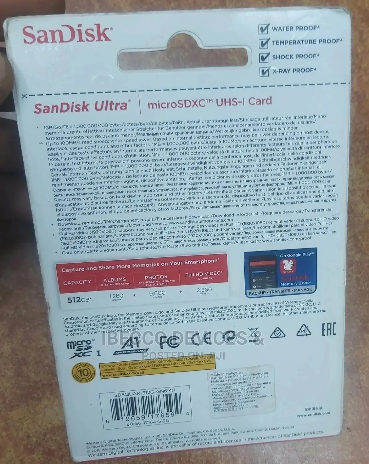 512gb Sandisk Memory Card Original