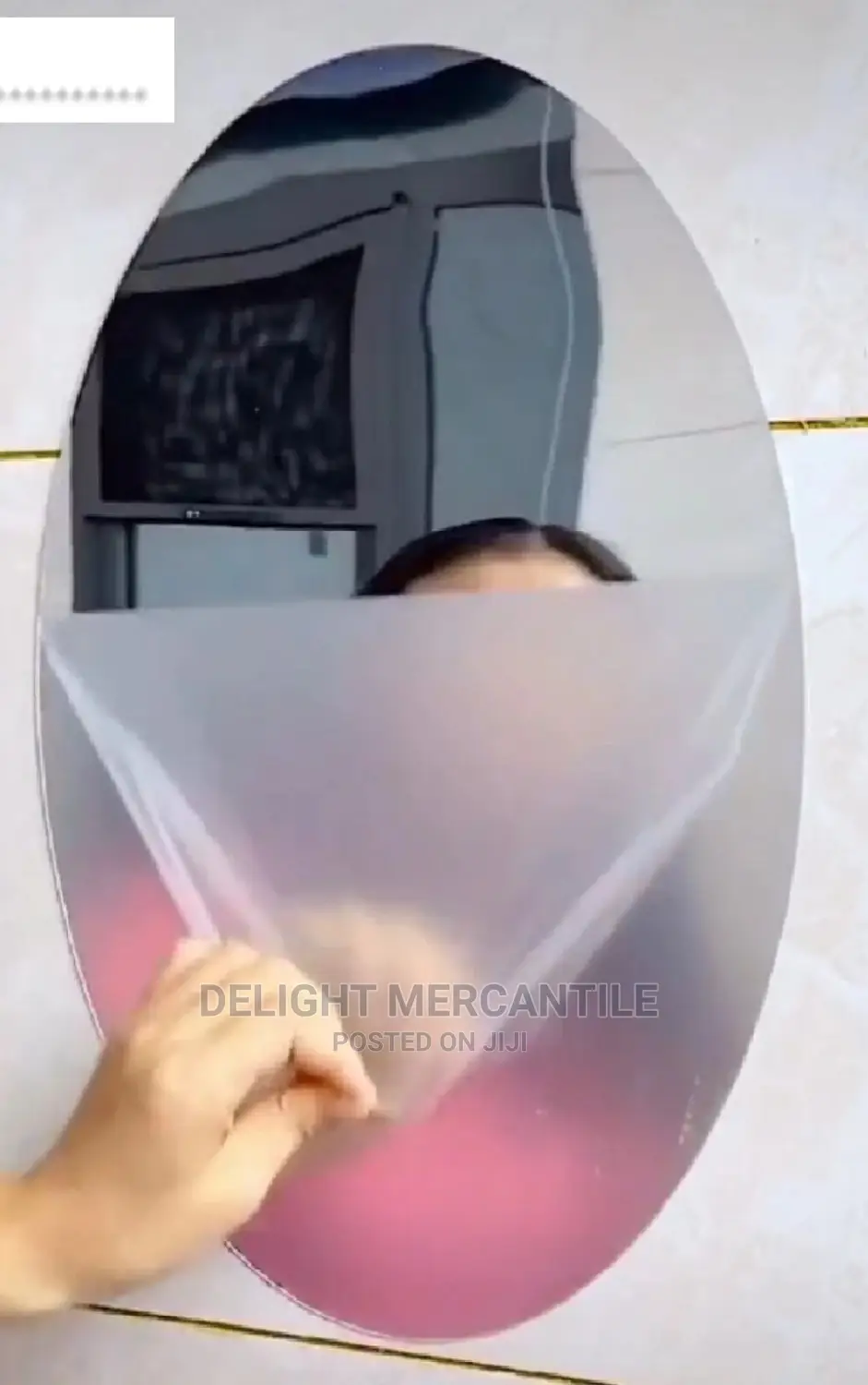 Adhesive Oval Shaped Paper Mirror