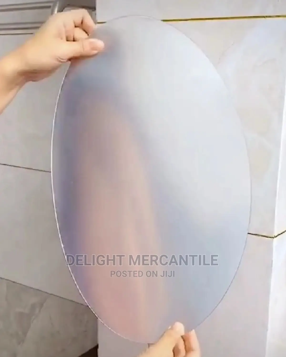 Adhesive Oval Shaped Paper Mirror