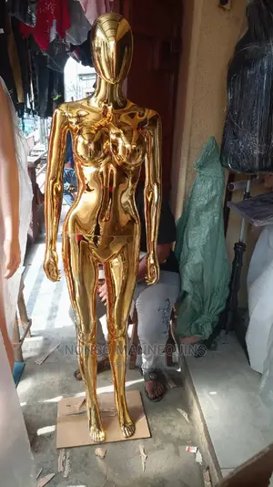 Big Breast Size 8 Bofy Gold Chrome Female Mannequin