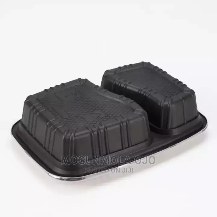 2 Compartment Disposable Food Container Wit Clear Lid~1000ml