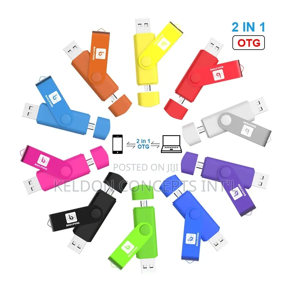 2 in 1 Otg Usb Flash Drive 8gb, 16gb Moq: 50pcs Above
