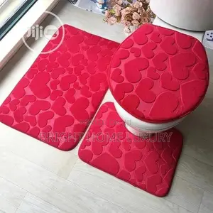 3 in 1 Bathroom Mat (Red)