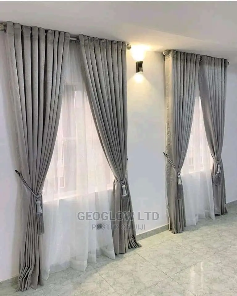 Gray Curtain With Rings