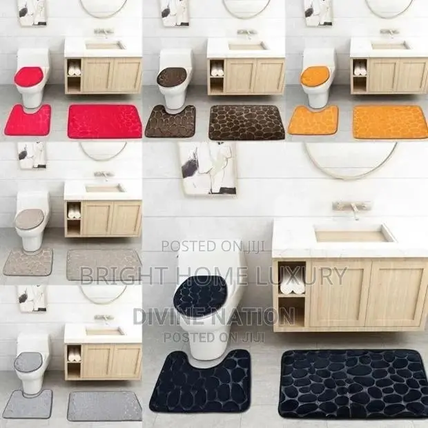 3 in 1 Bathroom Mat (Red)