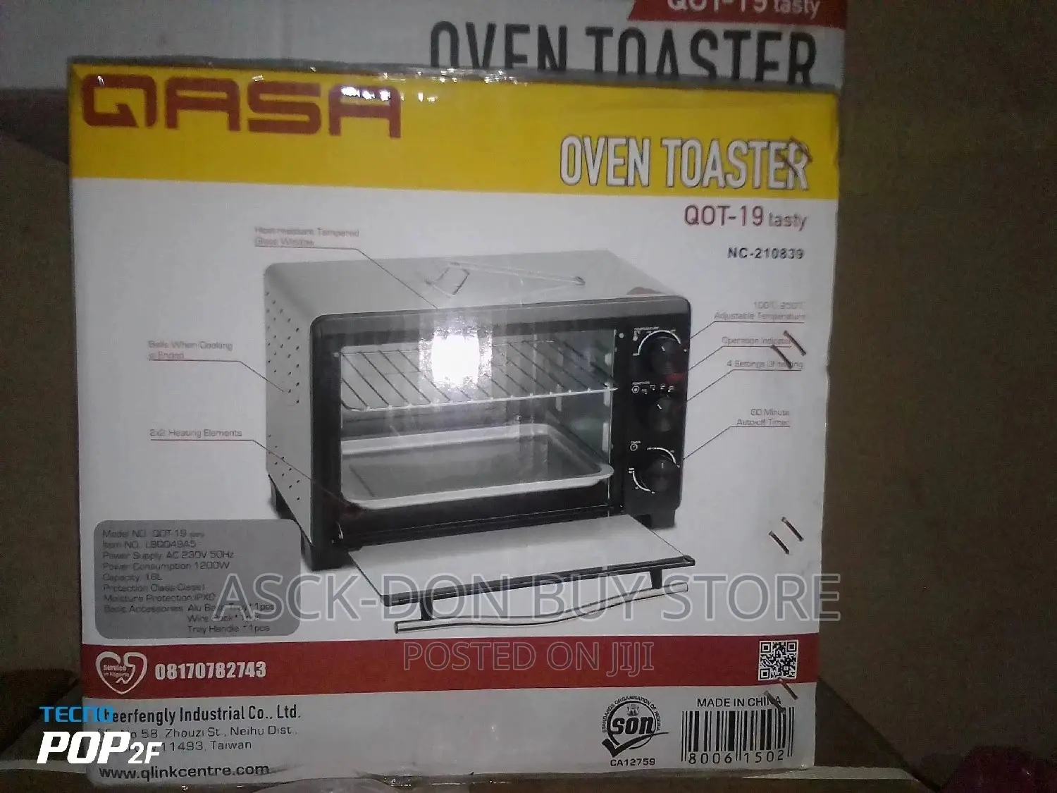 Qasa 20liters Oven Toaster