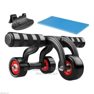 Ab Roller 3-Wheel With Free Mat