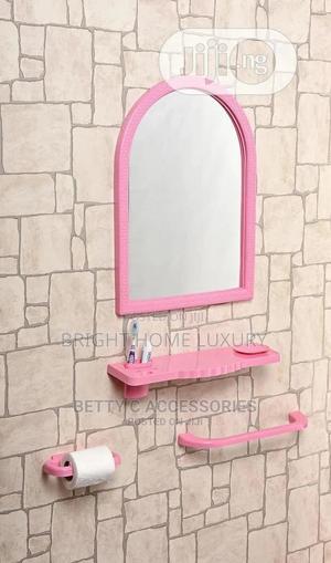 Bathroom Mirror With Bathroom Accessories (Pink) in Mushin - Home ...