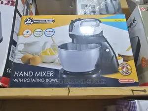 Master Chef Hand Mixer With Rotating Stainless Bowl 4 Litre