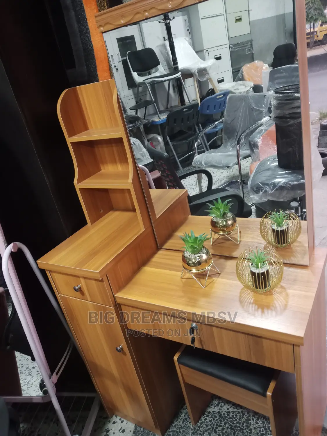 Wooden Shelve Mirror