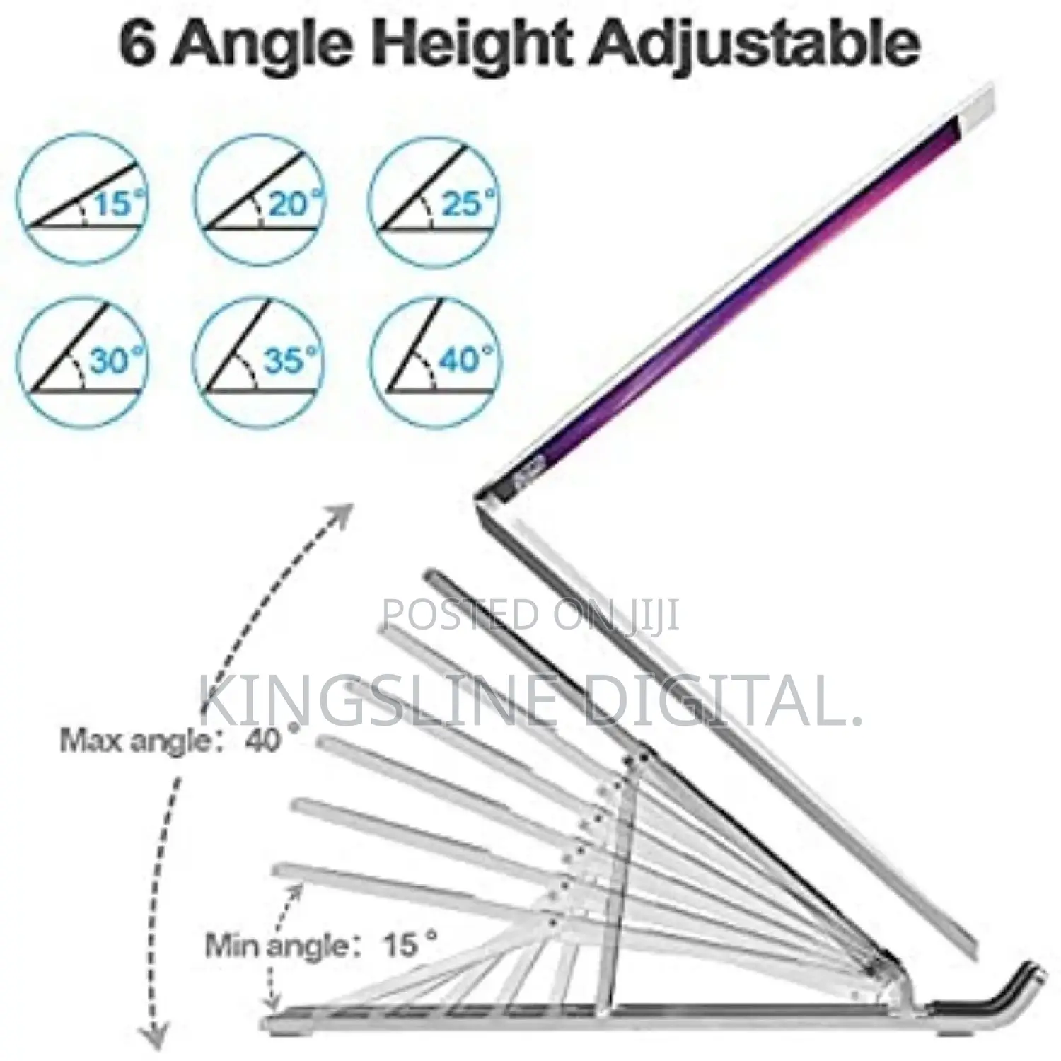 Portable Laptop Adjustable Notebook Stand for iPad, Macbook