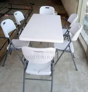 Plastic Table With 6 Chairs