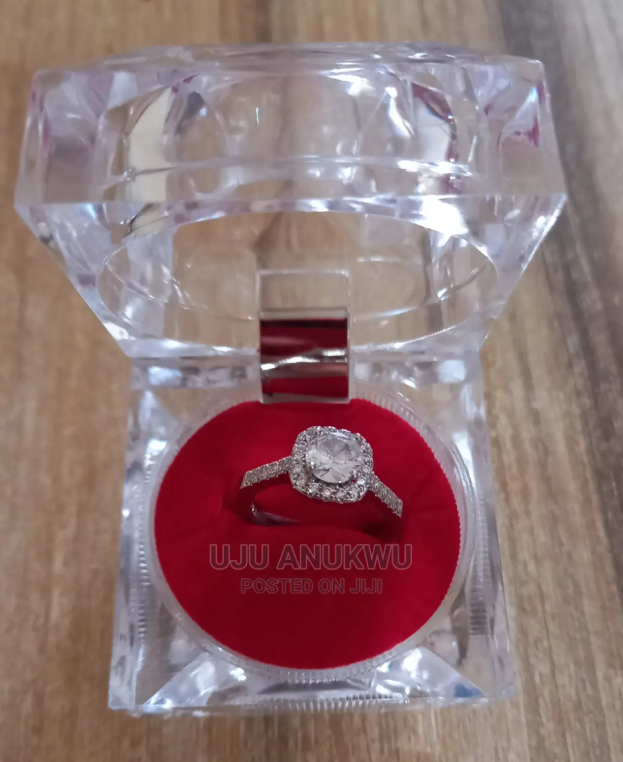 Adjustable Cubic Zirconia Engagement Ring