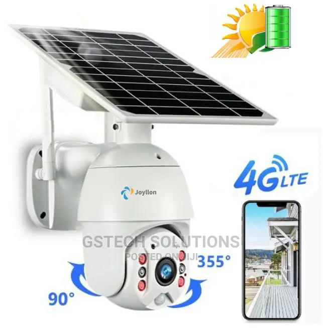 Solar Powered 4g Sim PTZ CCTV Camera Wireless Connection