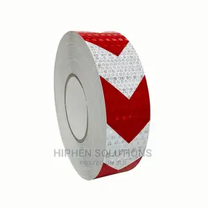 Red and White Safety Caution Road Tape