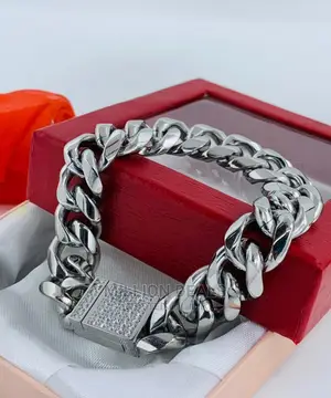 Photo - Luxury Stainless Steel Silver Men’S Bracelet Link
