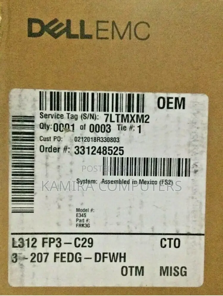 New Server Dell PowerEdge R330 32GB Intel Xeon HDD 2T