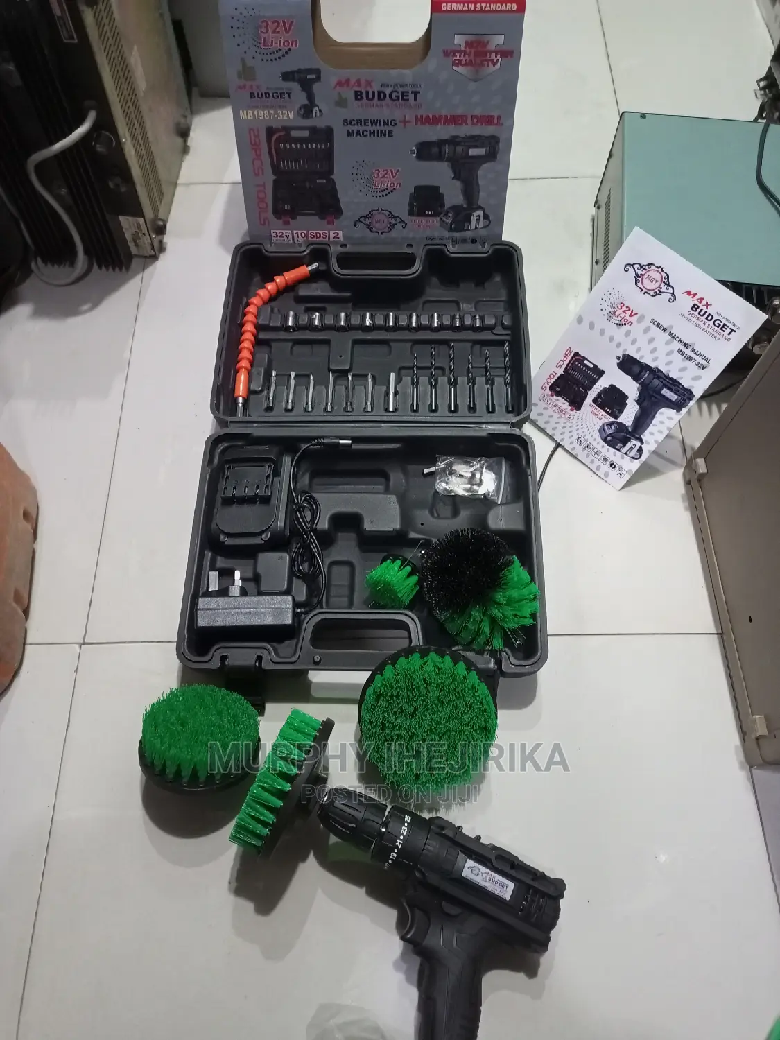 32v Complete Cleaning Drilling Machine With Brush