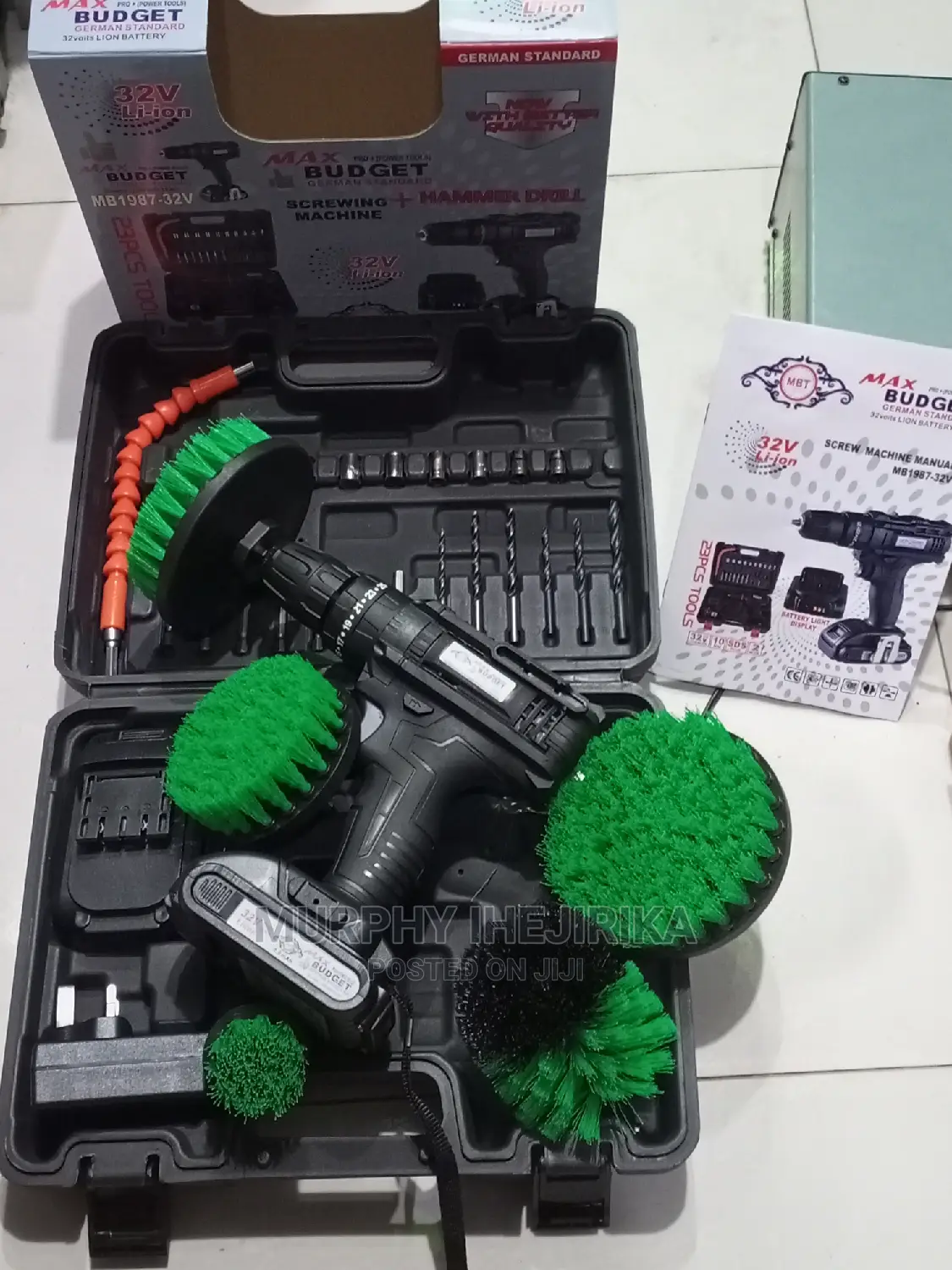 32v Complete Cleaning Drilling Machine With Brush