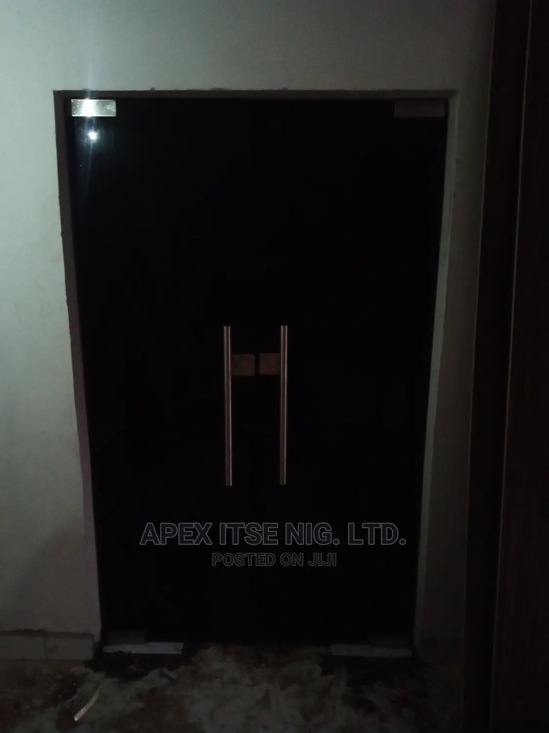 Grey Glass Swing Door