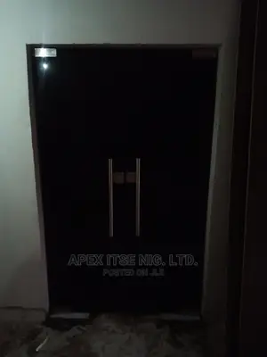 Grey Glass Swing Door