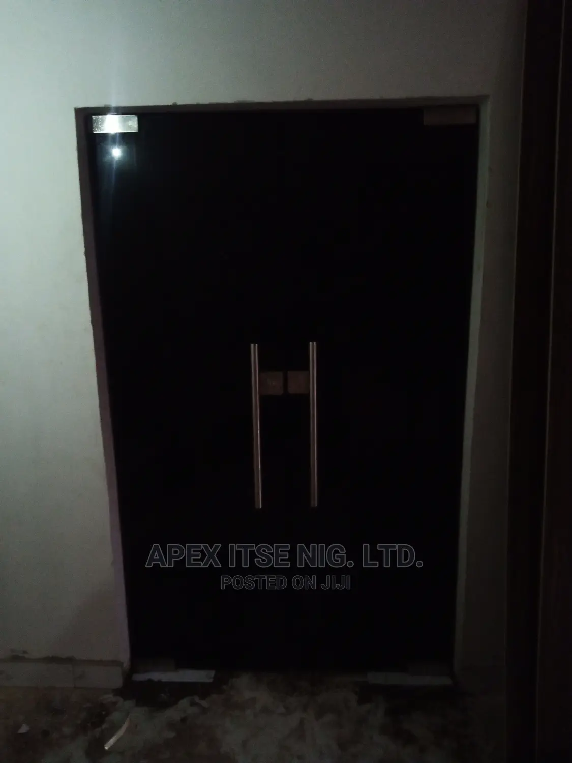 Grey Glass Swing Door