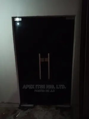 Grey Glass Swing Door