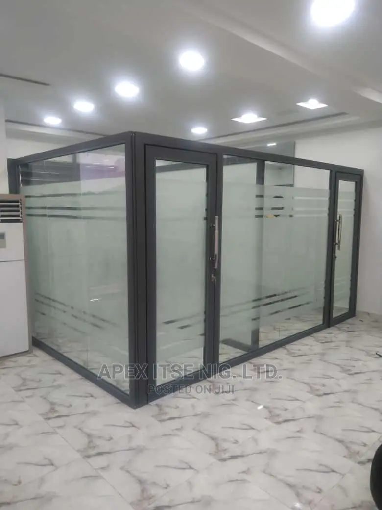 Black Profile/ Glass Partition