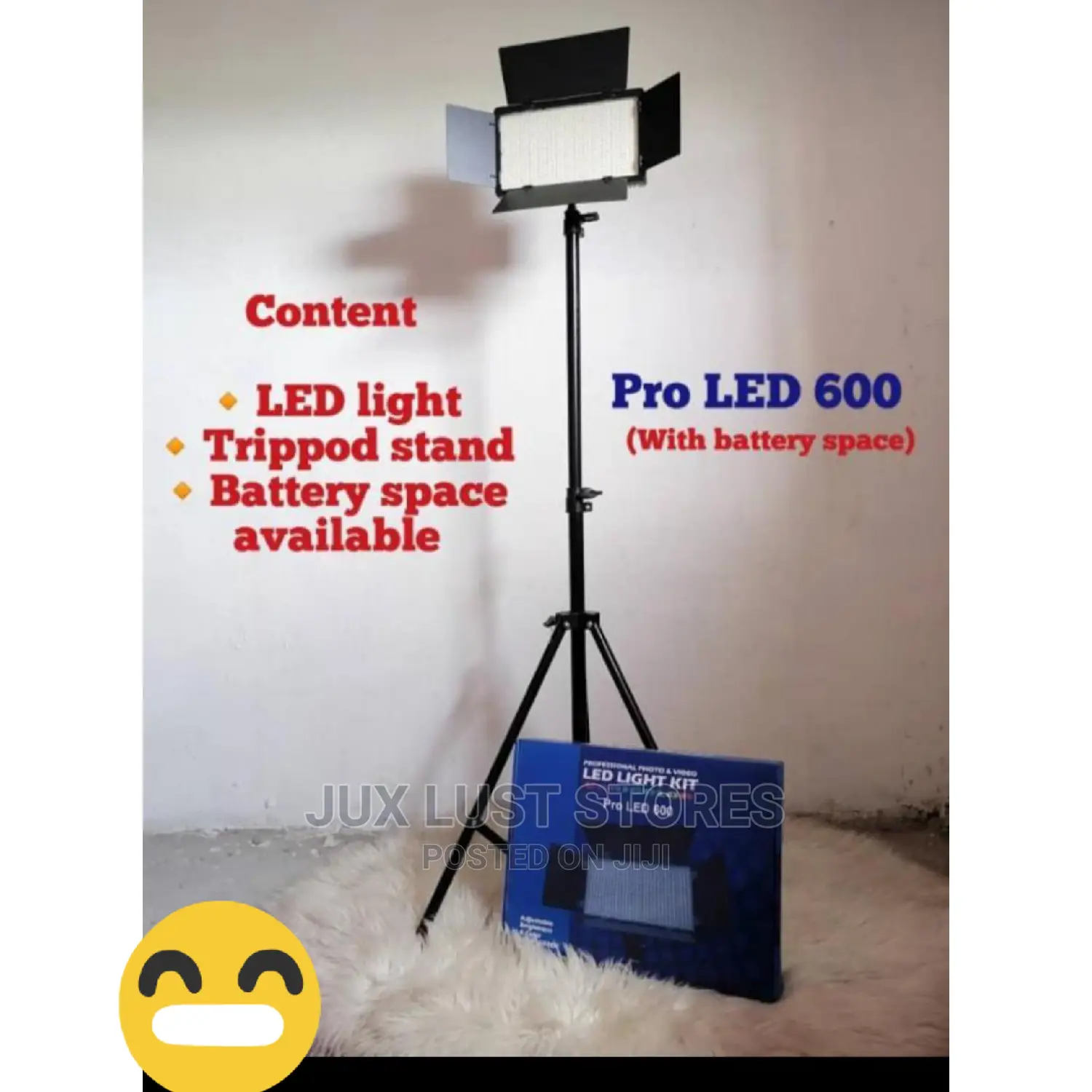 Rechargeable Studio Led Lights Kit(Led 600)