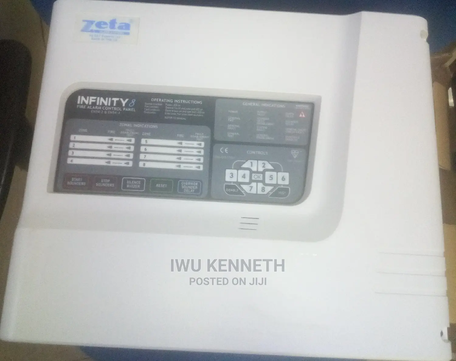 4 Zone Zeta UK Fire Alarm Panel