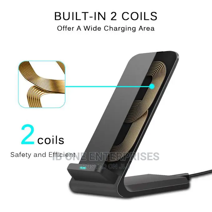 10W Qi Wireless LED USB Fast Charging Holder Stand