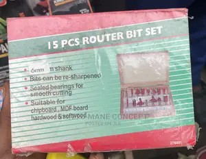 15pcs Set of Router Bits 6mm Shank