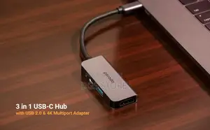 Porodo 3in1 Aluminium USB C Hub