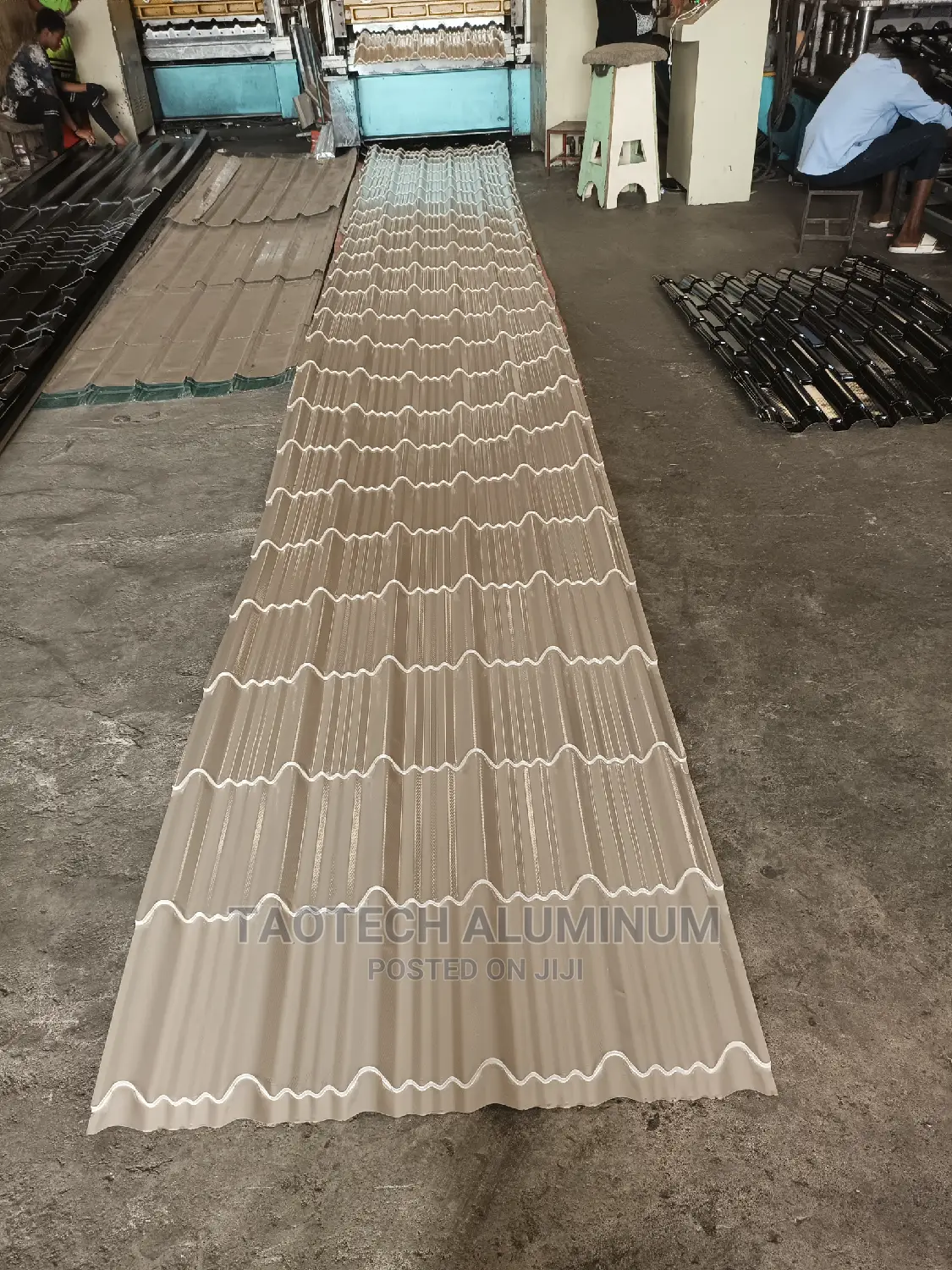 Aluminum Steptiles Roofing Sheet, Beige Color