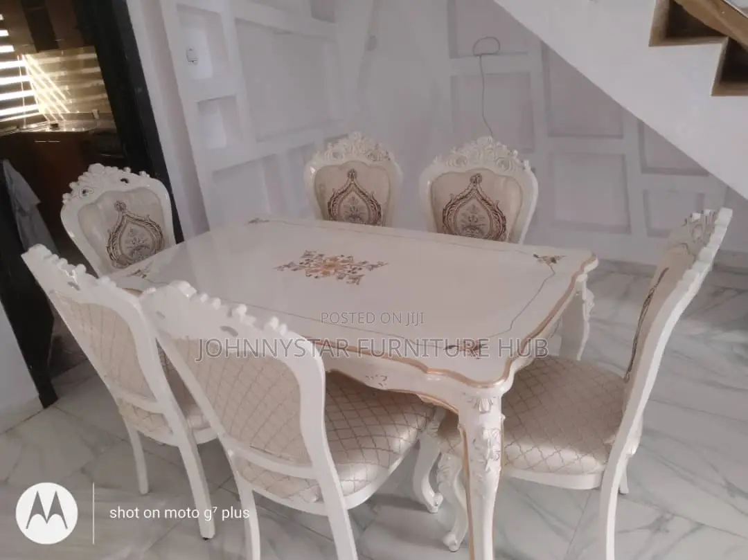Italian Royal Dinning Tables With 6 Chairs