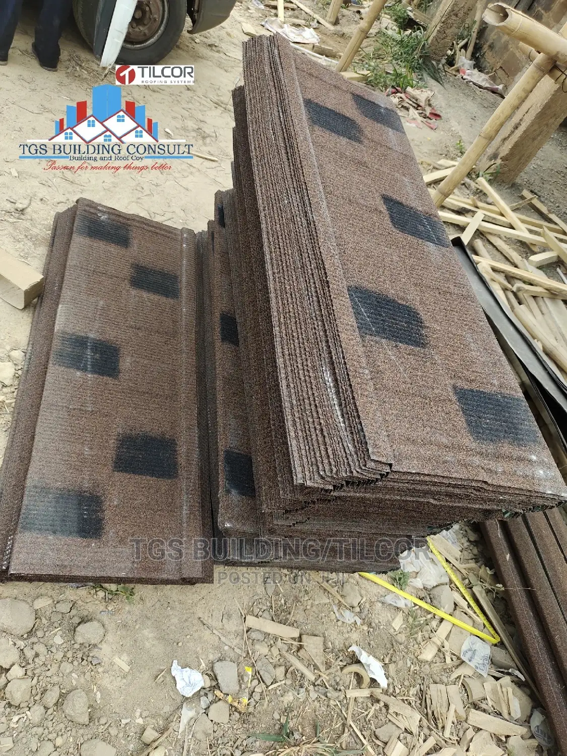 Coffee Brown Shingle With Black Patches