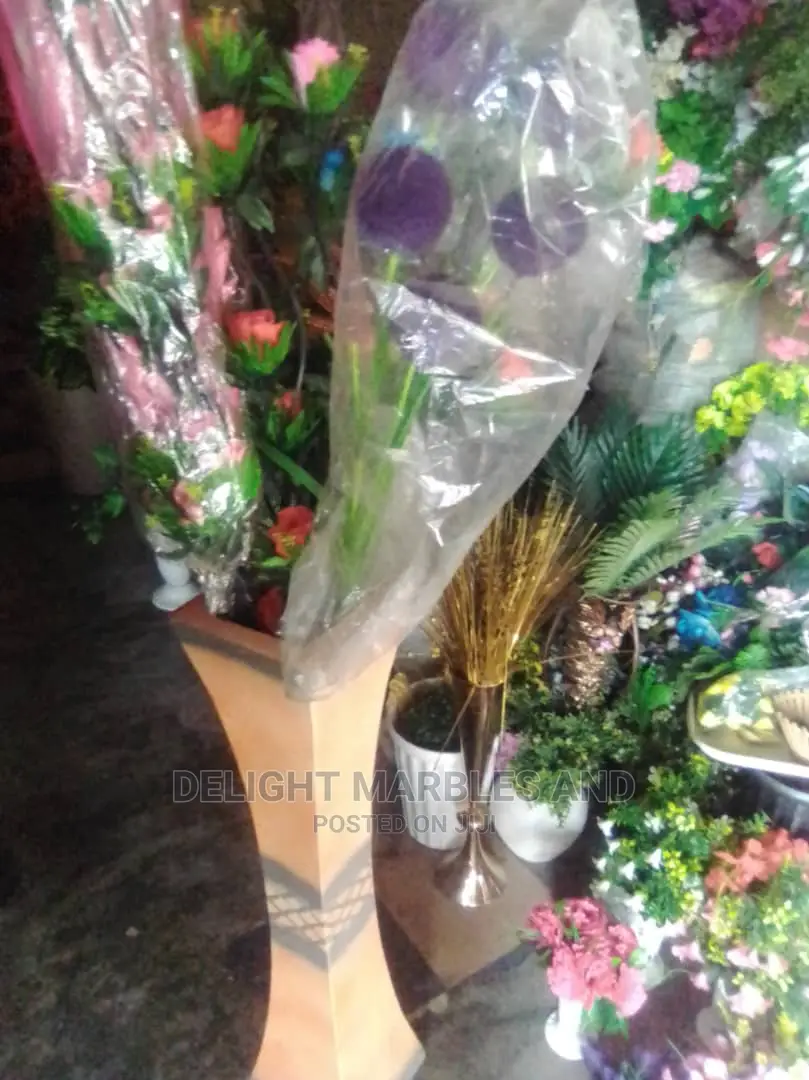 Decorative Flowers and Artificial Grass