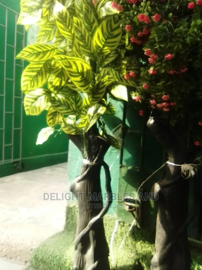Decorative Flowers and Artificial Grass