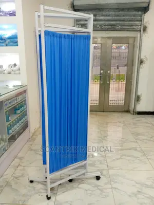 Steel Hospital Screen, 245cm Across X 179cm High