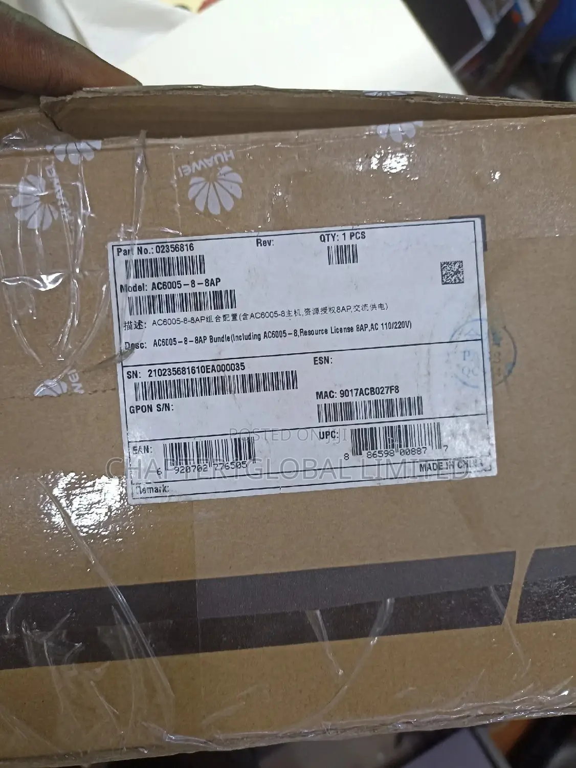 Huawei Ac6005 Series Wireless Access Controller,Model Ac6005-8-8ap.
