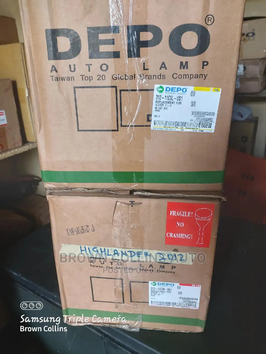 Headlamp Highlander 2011-2013 Depo