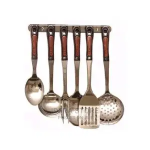 6pcs Cooking Spoon Set With Wall Hanger
