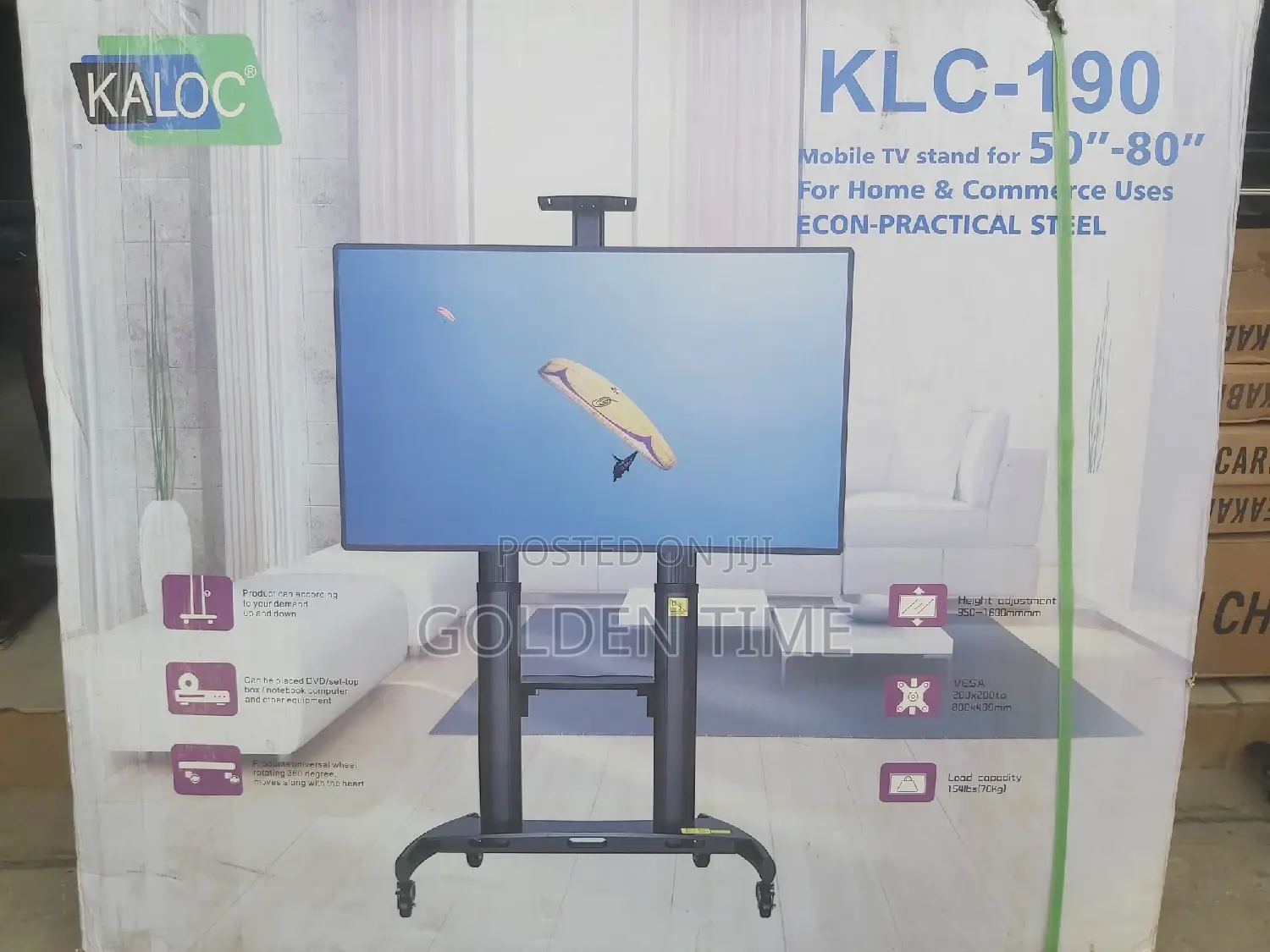 Heavy Duty Mobile TV Stand for 32"-80"